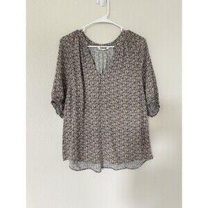 Boden Paisley Floral Groovy Print Top Blouse Size 16/18 Colorful Cottagecore